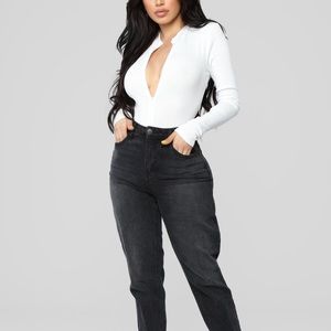 Fashion Nova White Bodysuit